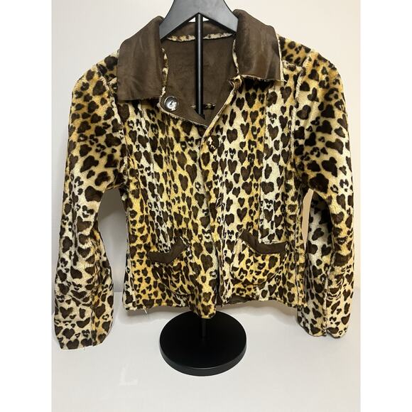 Iz Byer California Reversible Women’s Cheetah Print Jacket Size 7/8 - Picture 7 of 11